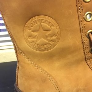 Classic Leather Converse High Tops Size 8.5